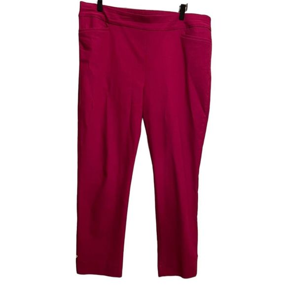 Chico's Ankle Pants Bridgette Slim Orchid Flower Size 14 - Picture 1 of 10